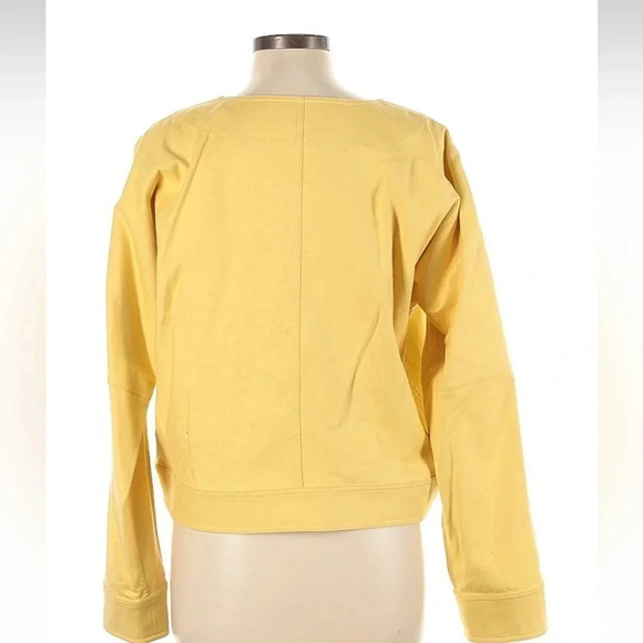 W by Worth Yellow & Beige Reversible Jacket Women’s Size L Large - Picture 3 of 9